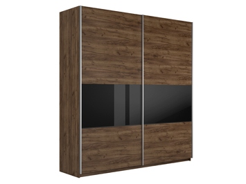 Шкаф-купе широкий Прайм Люкс 2-х дверный (фасад дсп/стекло белое/черное)