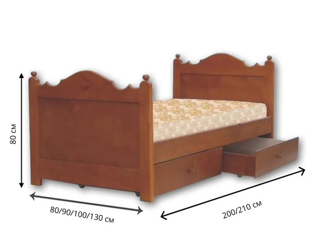 Детская кровать Велес Фея (ерга) с ящиками