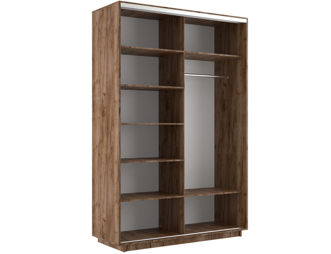 Шкаф-купе Экспресс Люкс 2-х дверный (Фото №1016 Абстракция золотая пыль), Дуб табачный