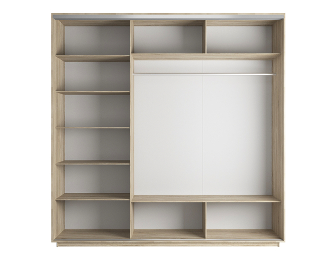 Шкаф-купе Экспресс 3-х дверный (Фото №1011 Фиолетовый дым), Сонома