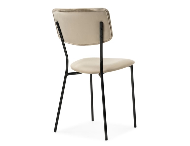 Стул на металлокаркасе Фиер серо-бежевый/черный глянец (Арт.494369)