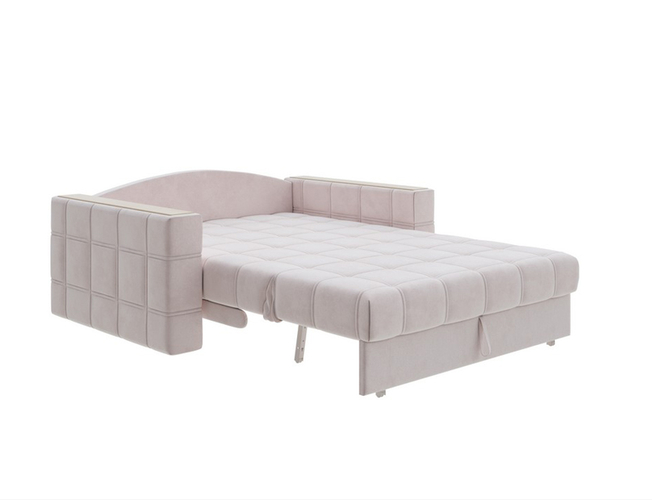 Диван-кровать прямой Ergonomic dream, Shaggy desert/Ясень светлый