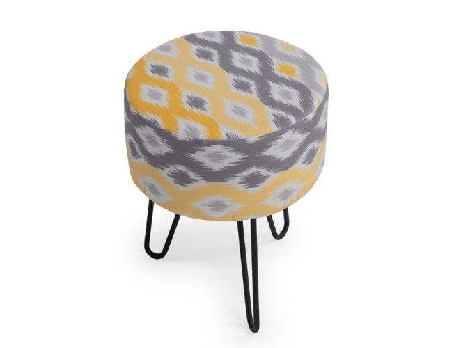 Пуф Тери Abstract 100/черный (Арт.517145)