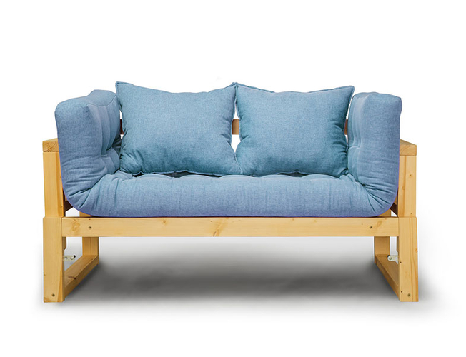 Кушетка Амбер Андерсон, сосна, рогожка Китон