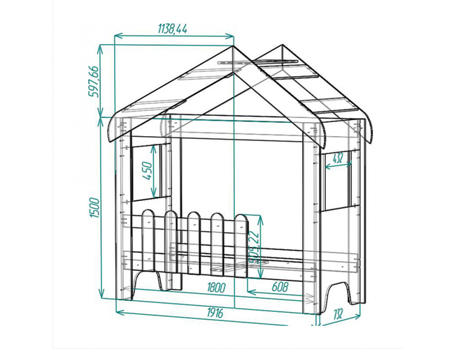 Кровать Домик Ярофф Москва