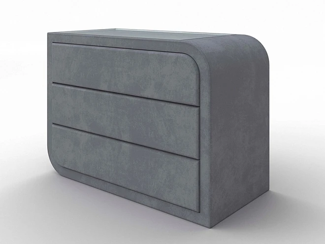 Комод Luna Микровелюр (Laska 06 Серый мох)