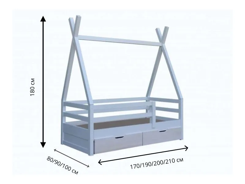 Детская кровать Велес Вигвам с ящиками