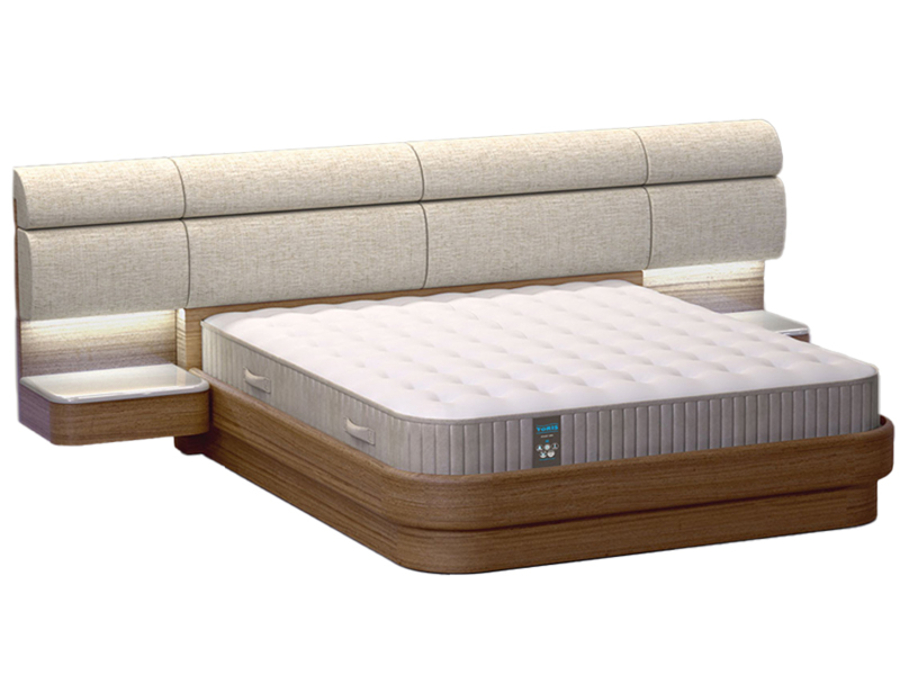 деревянная кровать с тумбами